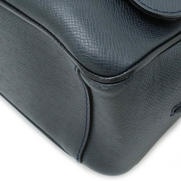 LOUIS VUITTON Taiga Roman MM Shoulder Bag Leather Men's Bol Dark Navy M32624 - Picture 4 of 9